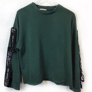 Zara Trafaluc Oversized Green Sweatshirt size S